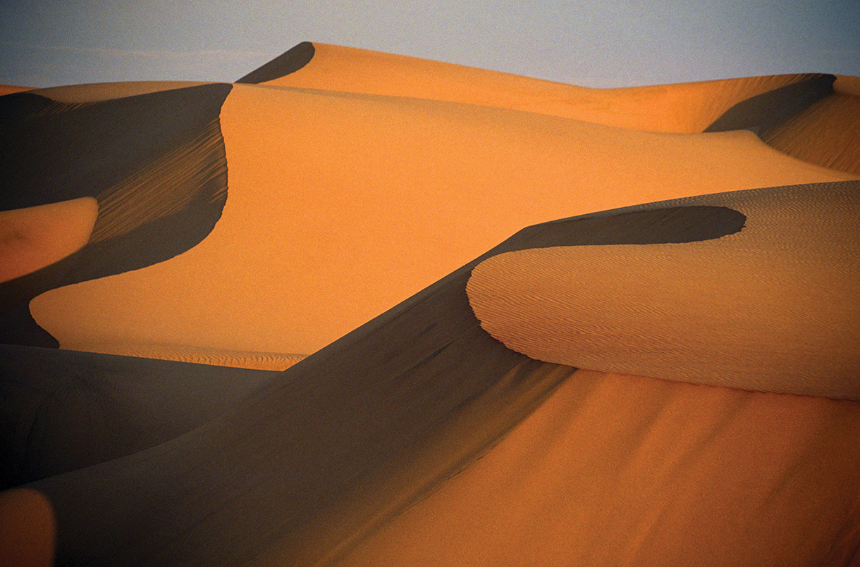 Closeup of Sossusvlei desert sand dunes 